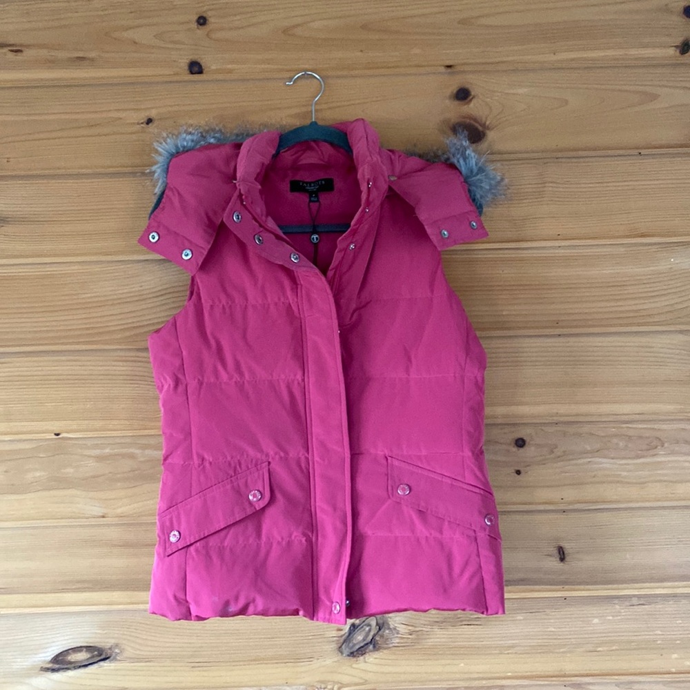 Talbots pink woman’s puffer vest